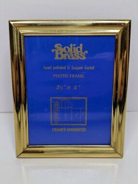 Frames Unlimited Solid Brass 3.5x5 Photo Frame